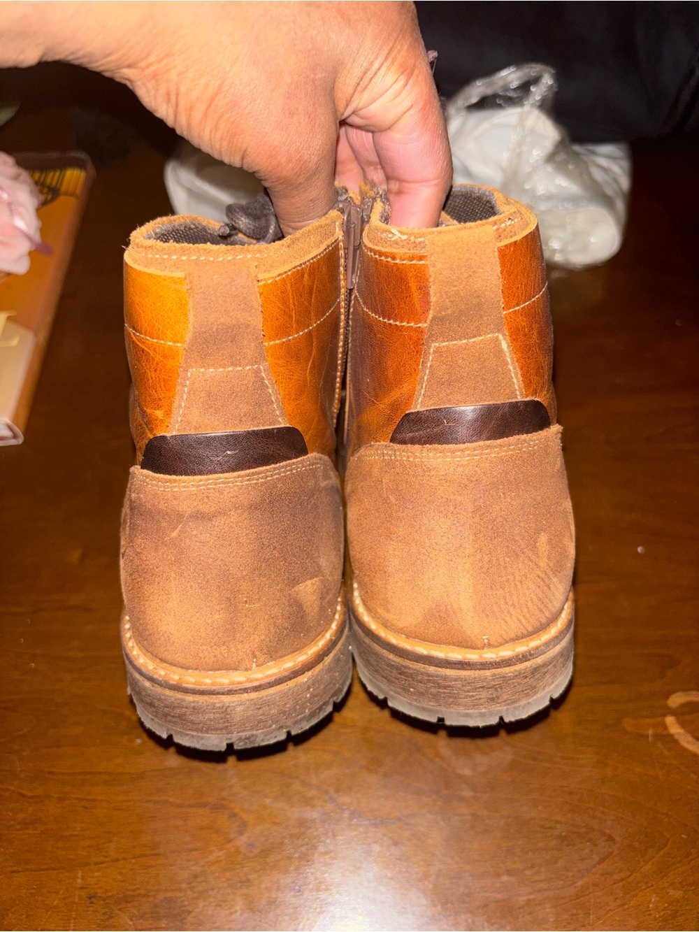 Men's Brown Leather Chukka Lace-Up Boots - Picture 5 of 8